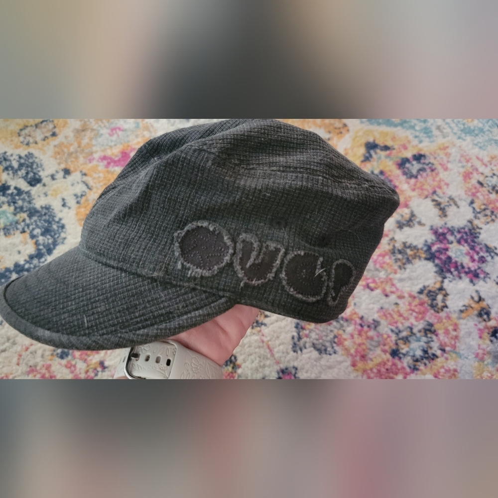 Dark Grey Cordaroy UGP Cap with Embroidered Logo Womens